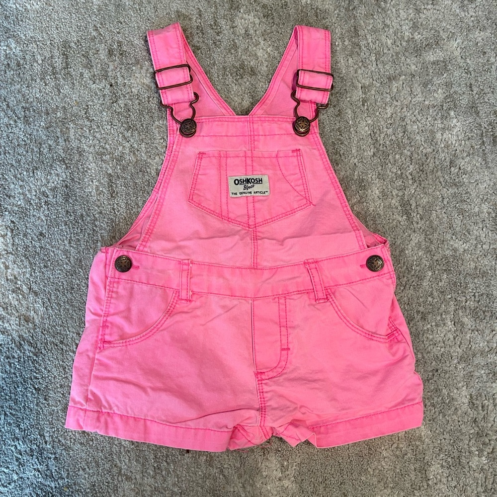 OshKosh B'gosh Vibrant Pink Kids Overalls